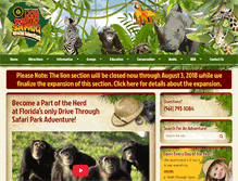 Tablet Screenshot of lioncountrysafari.com